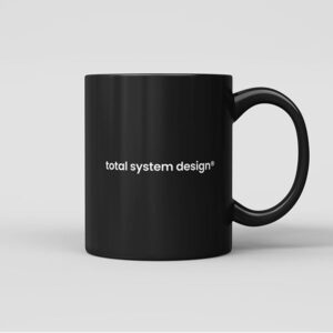 Total System Design Black Mug